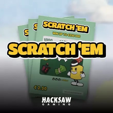 Enjoy Scratch’em by Hacksaw Gaming – logo hosted on lebullpolska.com